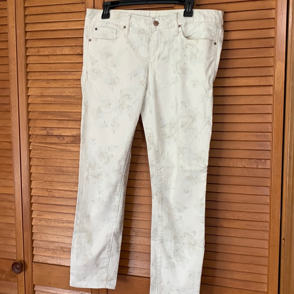 GAP floral watercolor jeans
